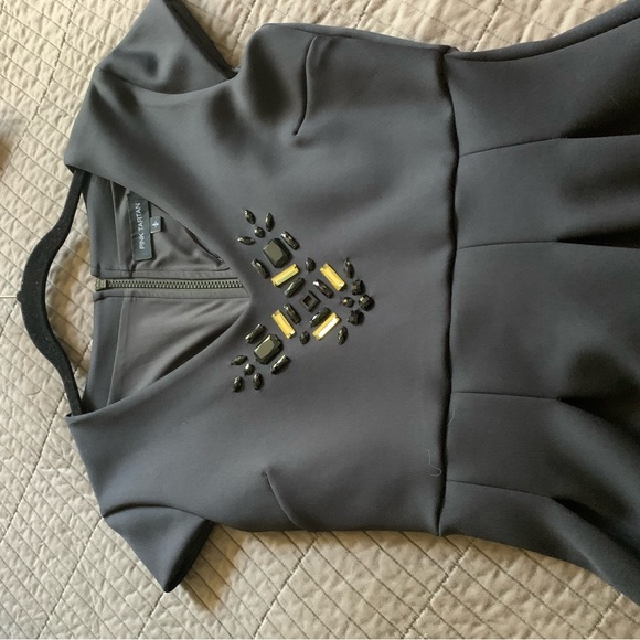 Pink Tartan cap sleeve black dress - Picture 3 of 9